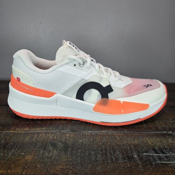 NEW On Cloud The Roger Pro 2 Womens Size 8.5 Court Tennis Shoes White Orange - Picture 5 of 12